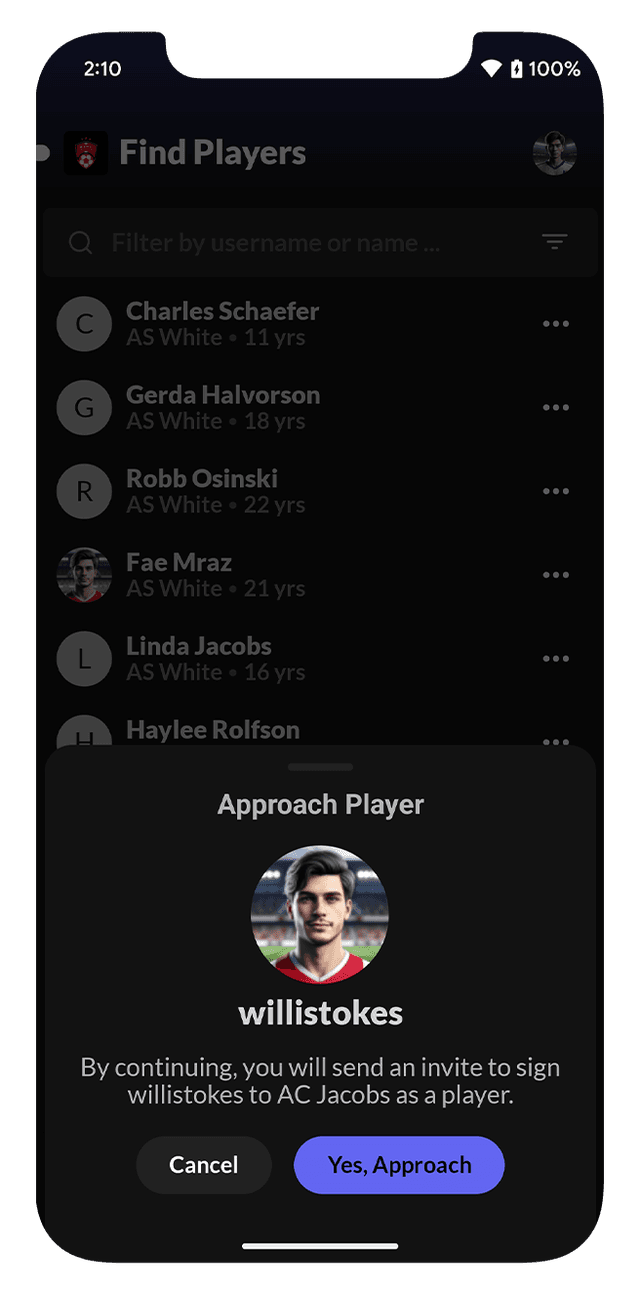 Find And Approach Players